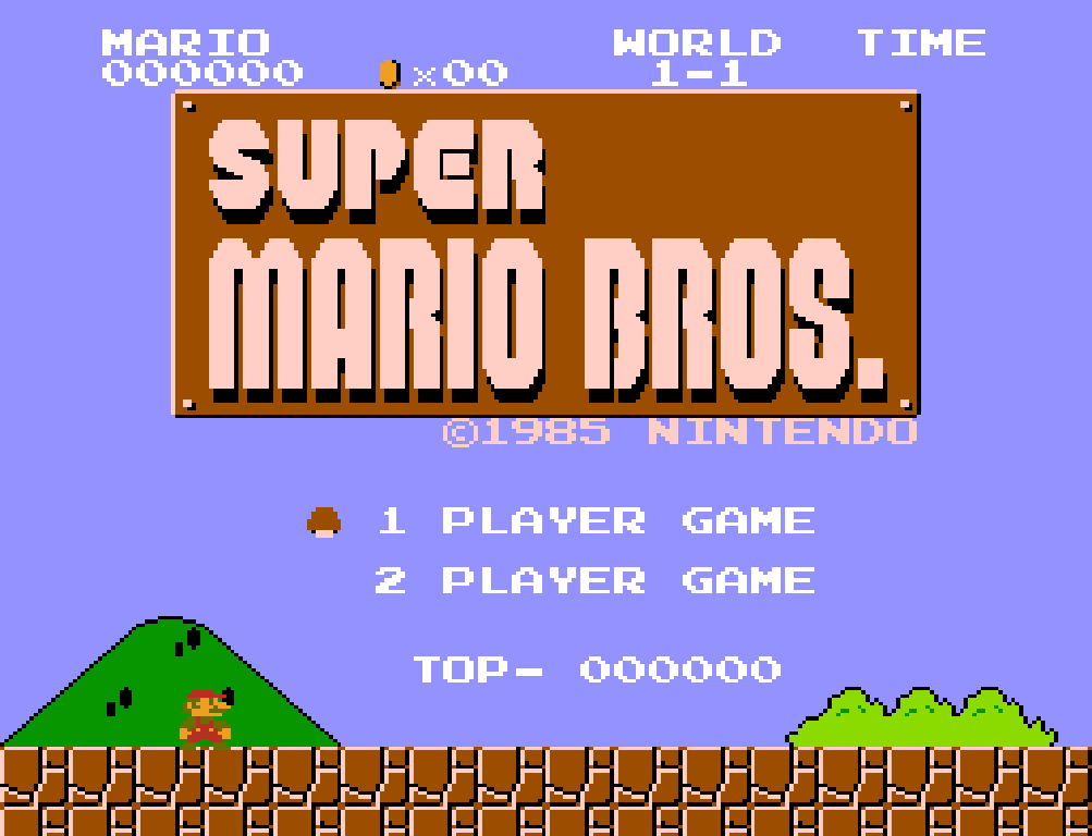 Super Mario Bros Title Screen BkYhzh